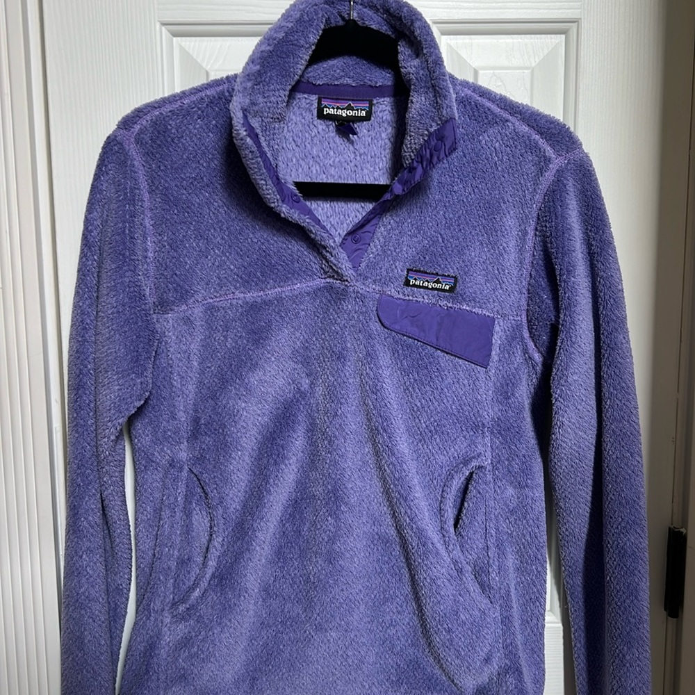 Women’s purple snap-T fleece Patagonia pullover